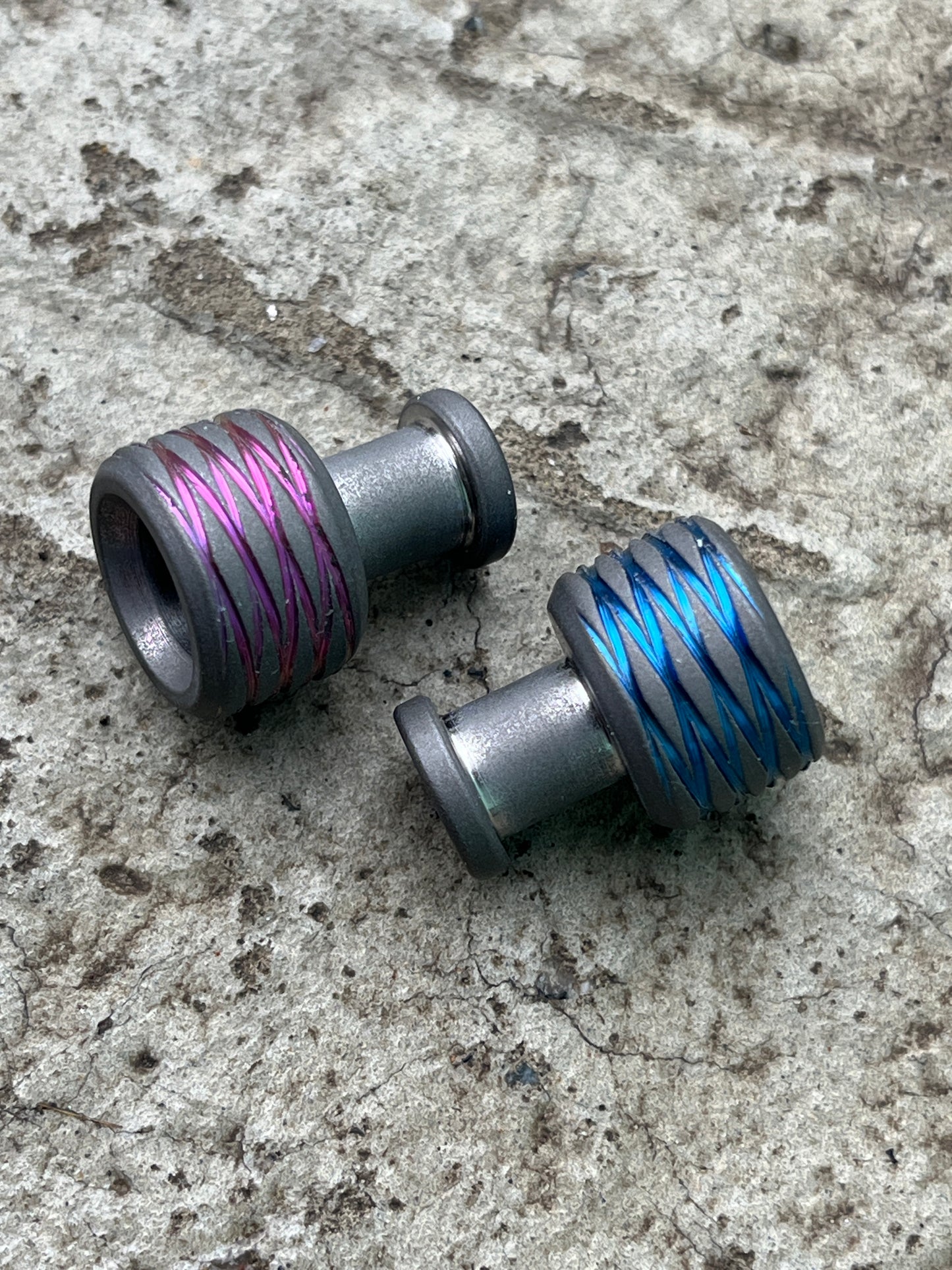 Titanium Beads Set "Bottle", EDC Keychain, Knife Accessories, Worry beads, skill toy