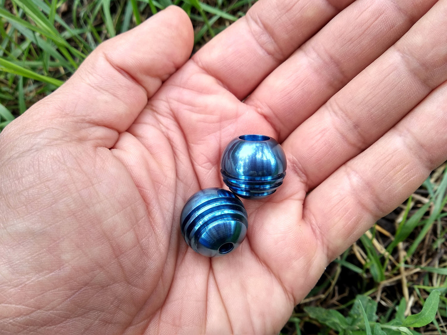 Begleri beads NEPTUNS, Titanium Begleri Beads Set, EDC Keychain, Worry beads