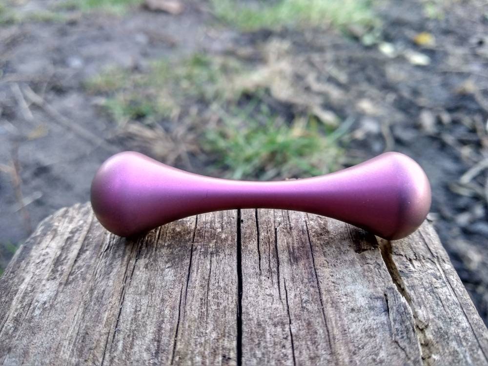 Titanium knuckle roller, Stonewash finish, skill toy, fidget toy, anodized titanium