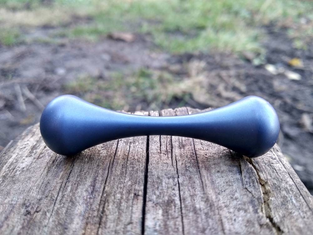 Titanium knuckle roller, Stonewash finish, skill toy, fidget toy, anodized titanium