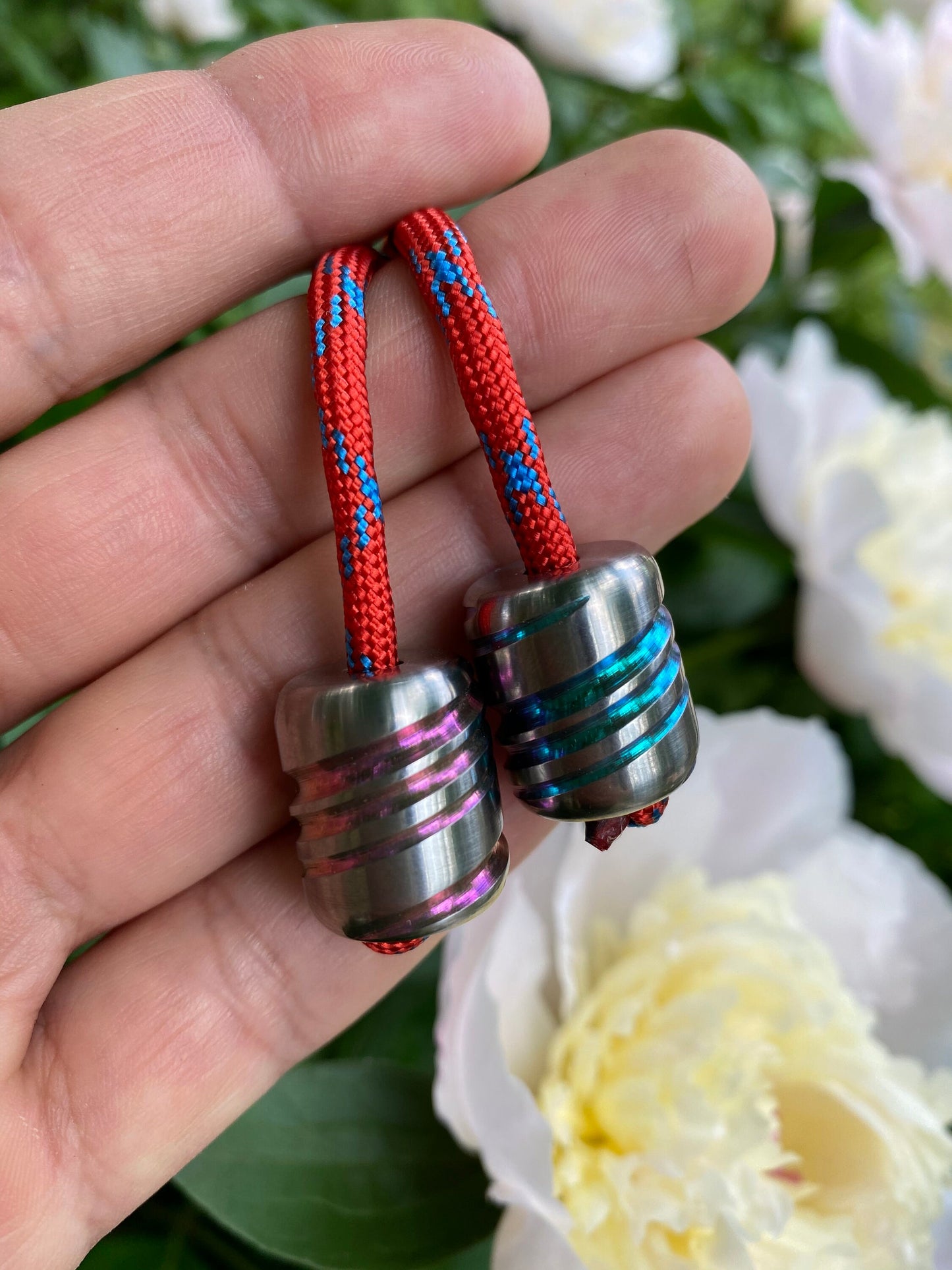 Titanium Begleri Beads Set Status, EDC Keychain, Knife Accessories, Worry beads, skill toy 13/07