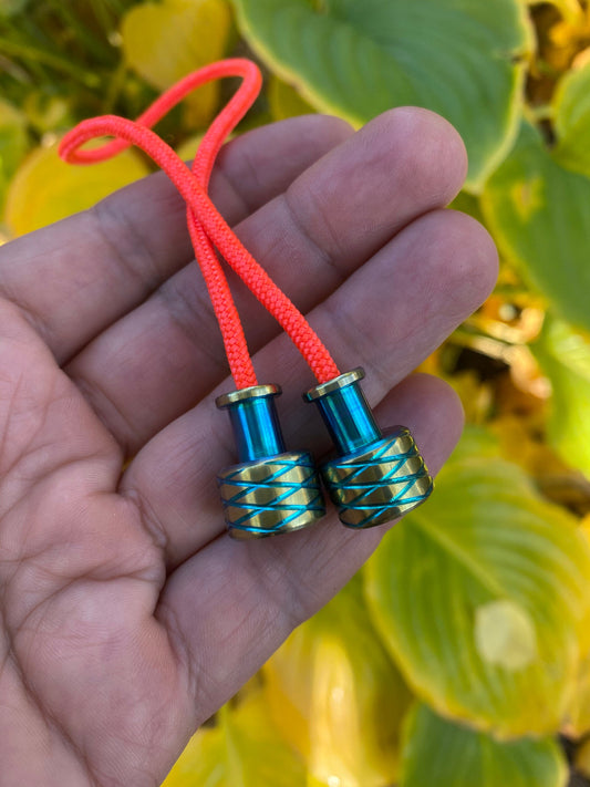 Titanium Beads Set "Bottle", EDC Keychain, Knife Accessories, Worry beads, skill toy